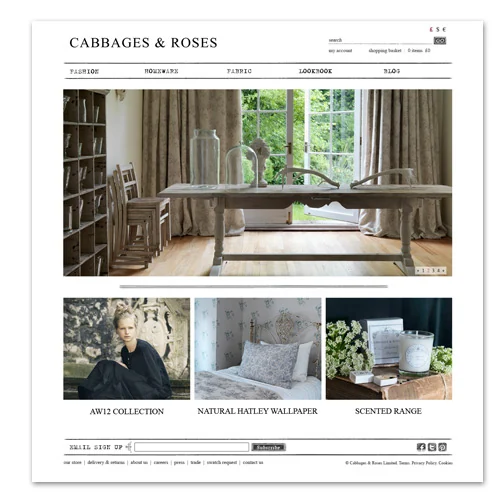 Cabbages Home Page Redesign — Online Campaigns by Kate Turnbull