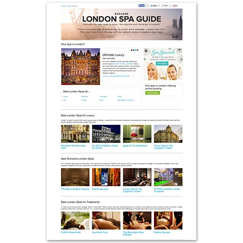 London Spa Guide — Online Campaigns by Kate Turnbull