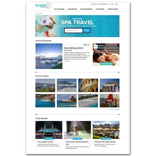 Spa Travel Breaks — Online Campaigns by Kate Turnbull