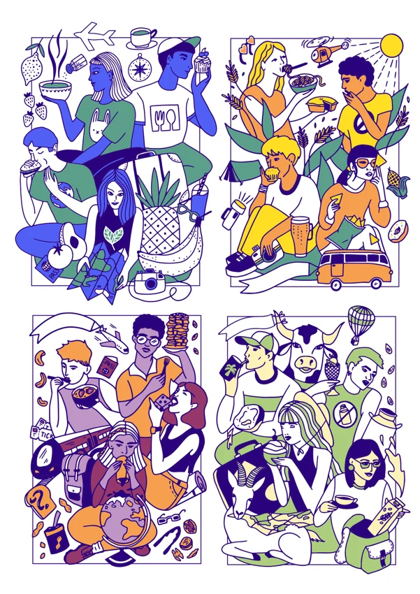 The Fussy Traveller — Illustrated Cards — Illustrations by Kate Turnbull
