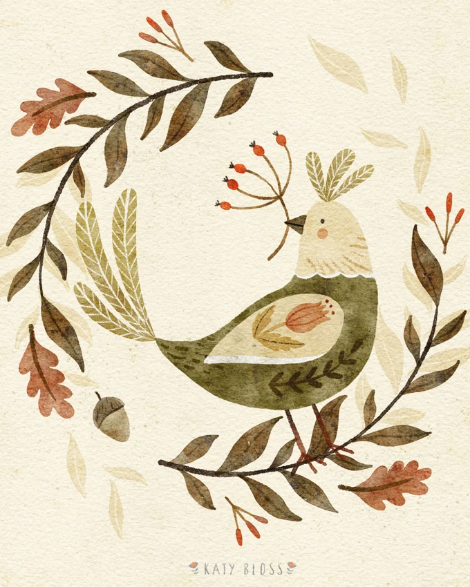 Autumn Bird — Illustrations by Kate Turnbull