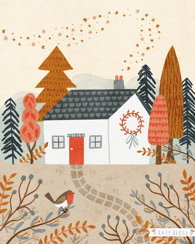 Autumn Folk House — Illustrations by Kate Turnbull