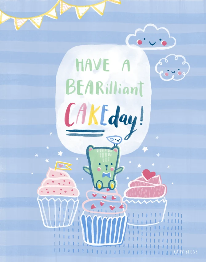 Bearilliant Cakeday — Illustrations by Kate Turnbull