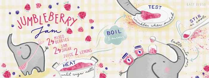 Jumbleberry Jam — Illustrated Recipe — Illustrations by Kate Turnbull