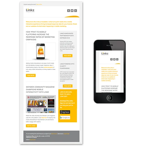 Linkz Newsletter Email — HTML Newsletters by Kate Turnbull