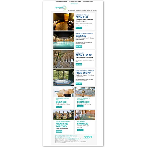 SpaFinder Deals — HTML Newsletters by Kate Turnbull