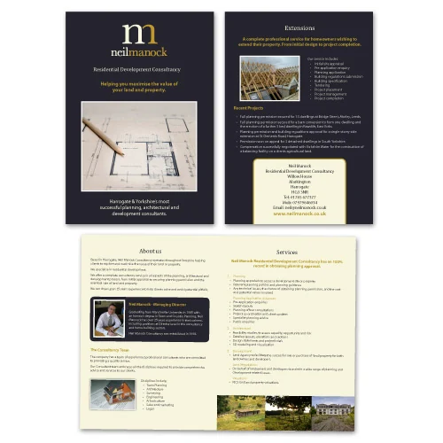 Neil Manock Brochure — Print Marketing Materials by Kate Turnbull