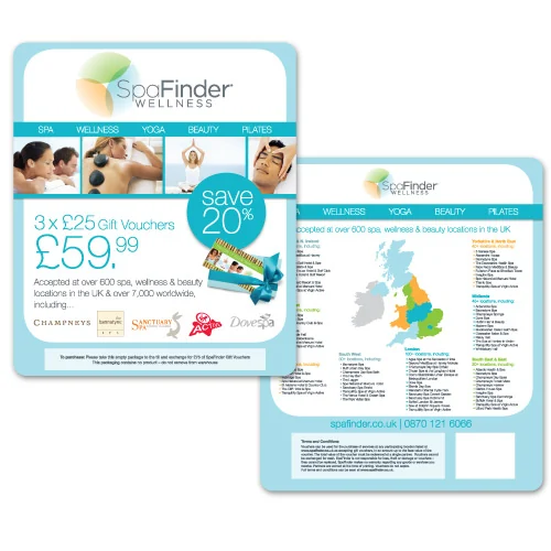 SpaFinder Costco Card — Print Marketing Materials by Kate Turnbull