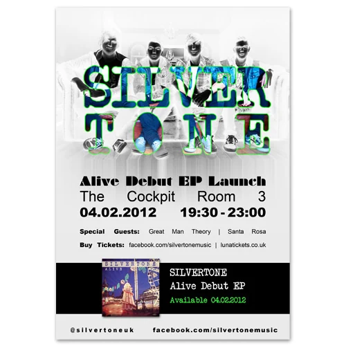 Silvertone Poster — Print Marketing Materials by Kate Turnbull